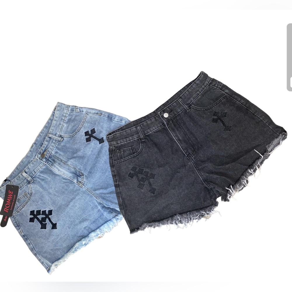 Embroidered Cross Shorts
